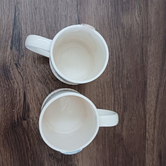 2 Coffee Mugs Sigma Les Artisans Tastesetter Towle Turban Figural Eggs Donut - Picture 3 of 5